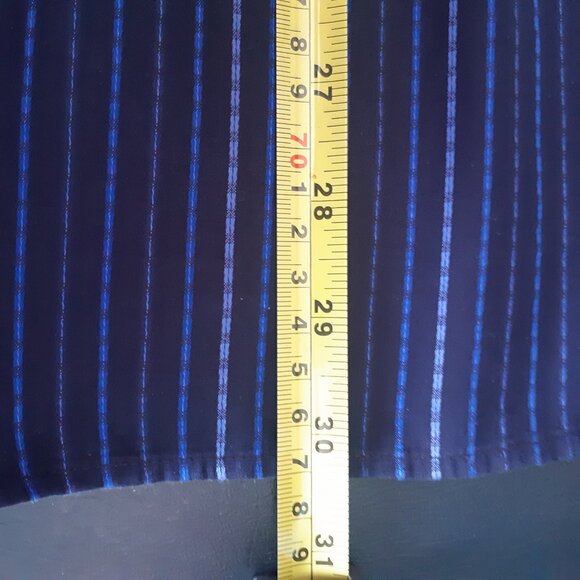 Bugathchi UOMO SZ M 100% Cotton Men's Blue Striped Button Up Shirt - Picture 12 of 12